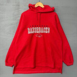 Vintage Arkansas‎ Razorbacks Embroidered Fleece Hoodie XL